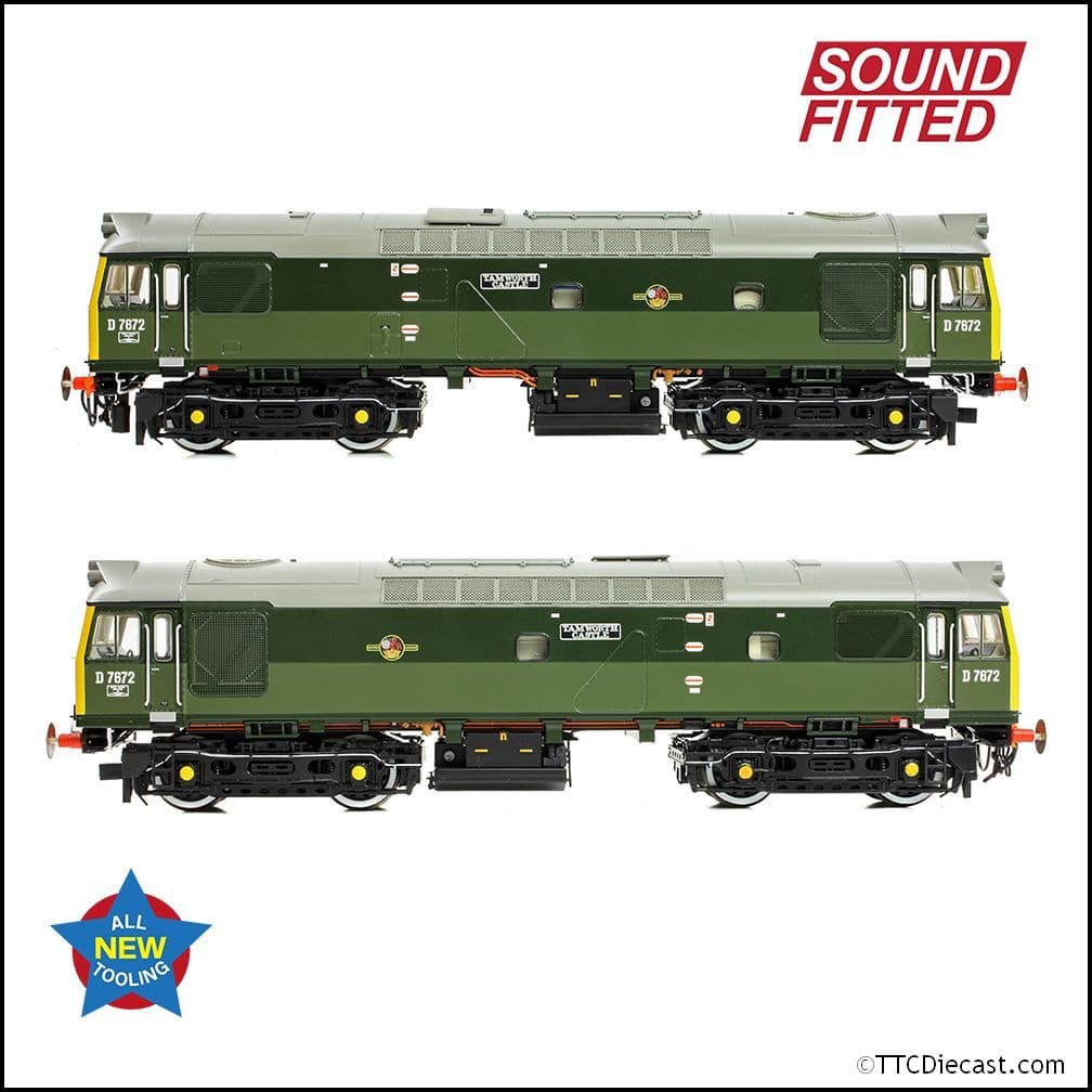 Bachmann 32-334SF Class 25/3 D7672 'Tamworth Castle' BR Two-Tone Green, OO Gauge