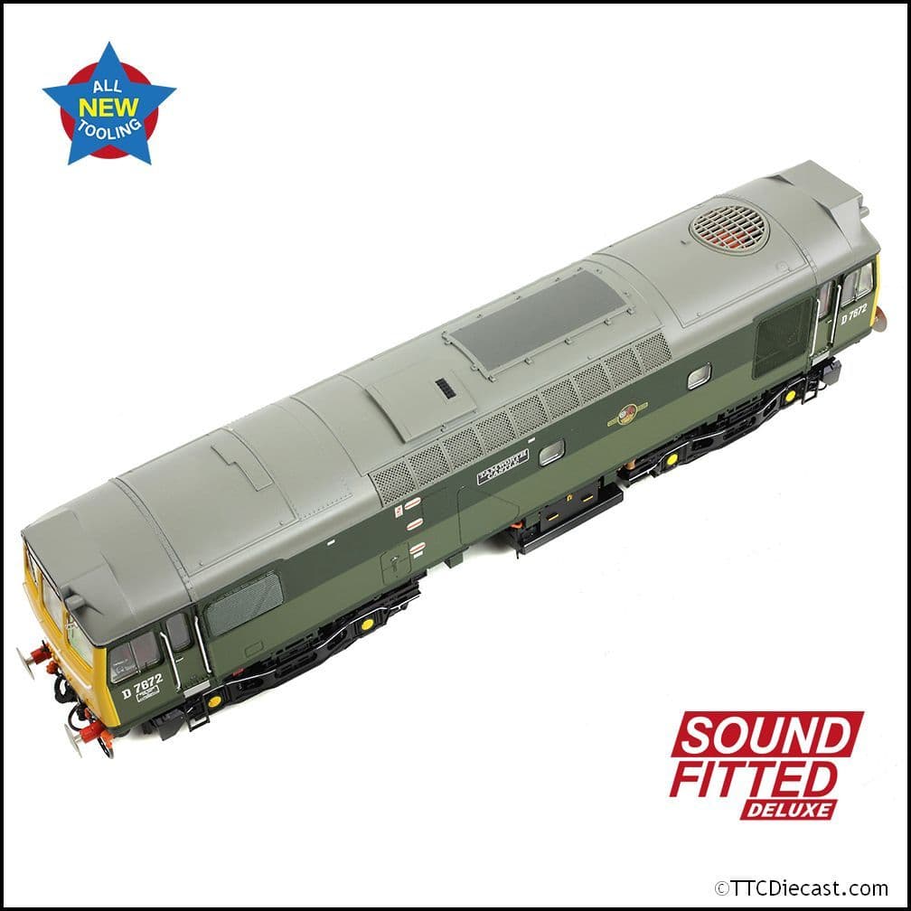 Bachmann 32-334SFX Class 25/3 D7672 'Tamworth Castle' BR Two-Tone Green, OO Gauge