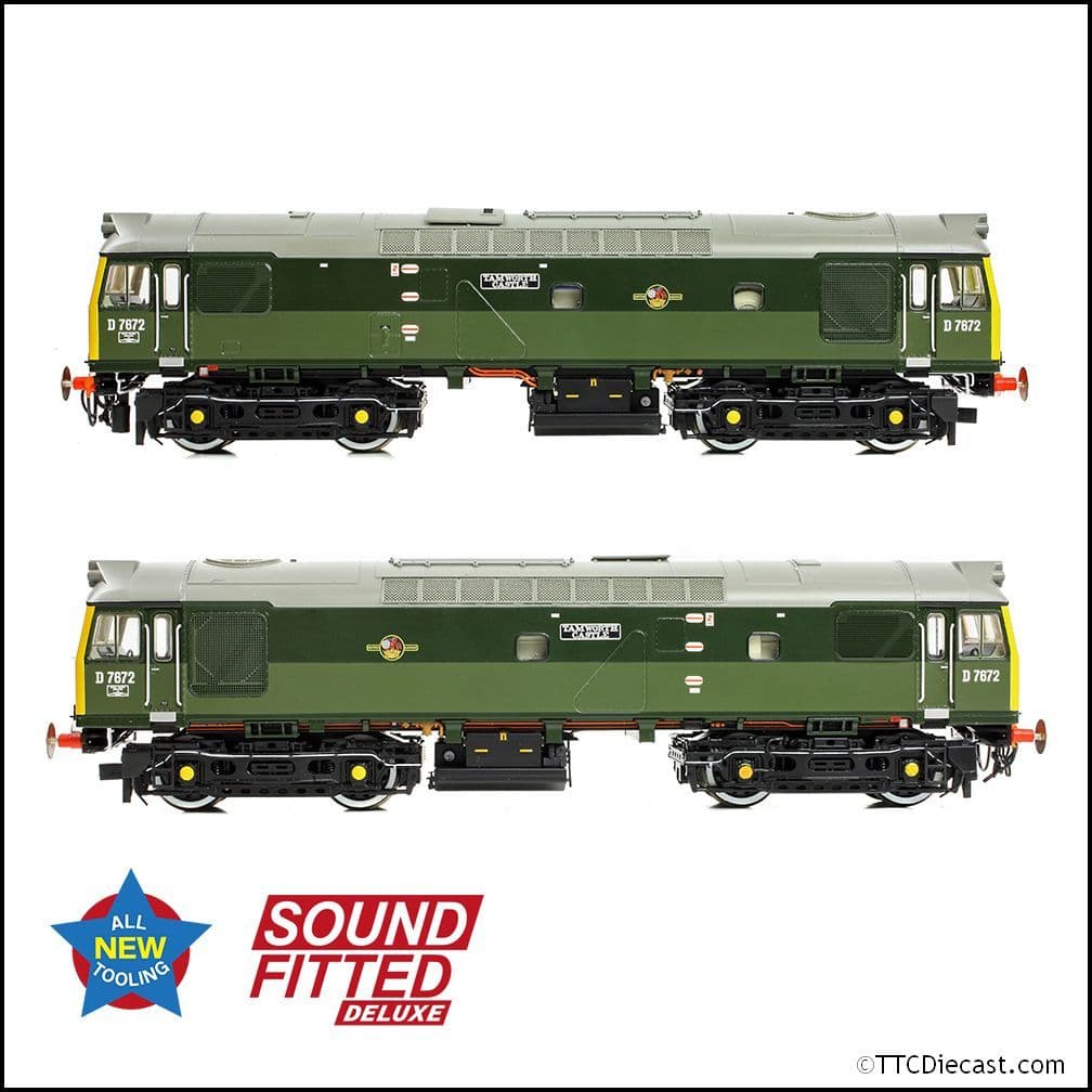 Bachmann 32-334SFX Class 25/3 D7672 'Tamworth Castle' BR Two-Tone Green, OO Gauge