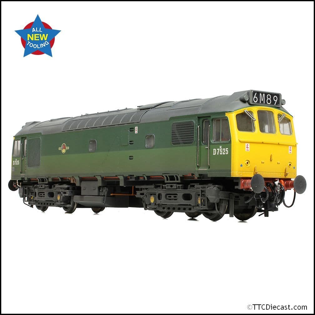 Bachmann 32-342 Class 25/2 D7525 BR Two-Tone Green (FYE) [W], OO Gauge