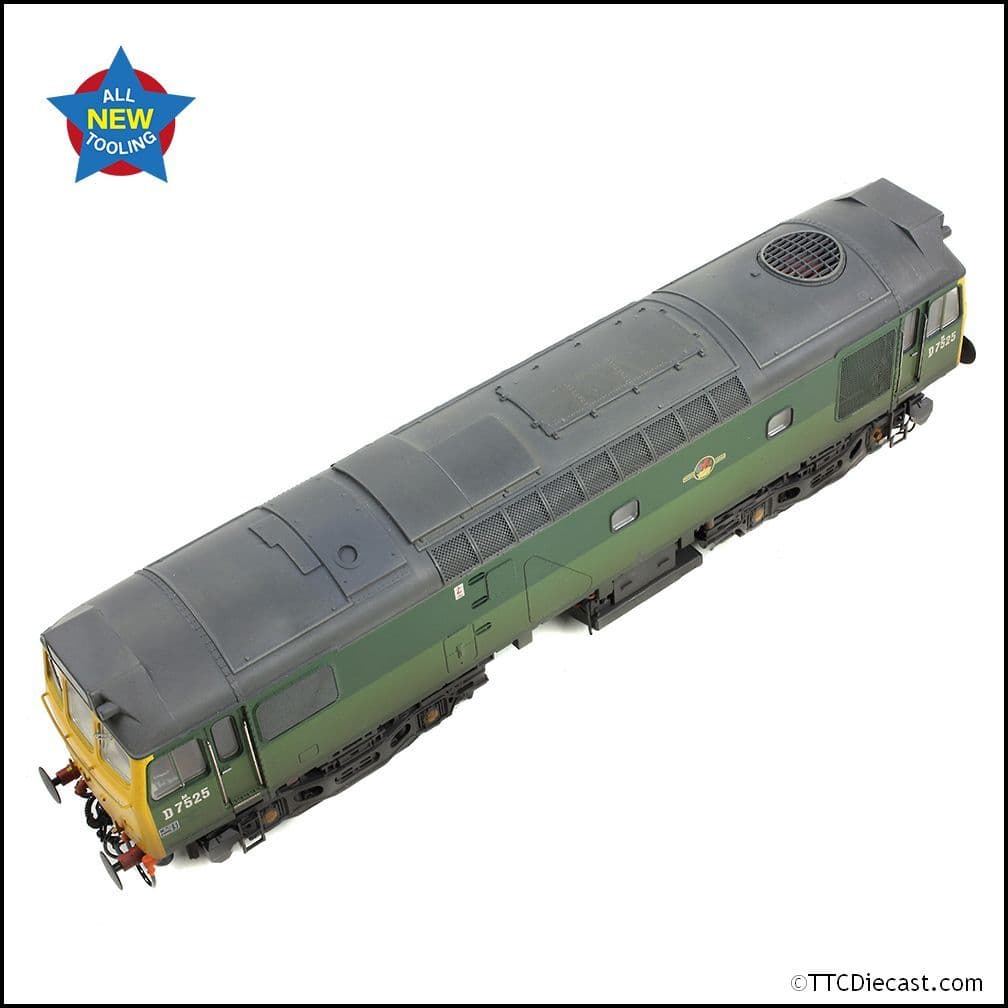 Bachmann 32-342 Class 25/2 D7525 BR Two-Tone Green (FYE) [W], OO Gauge