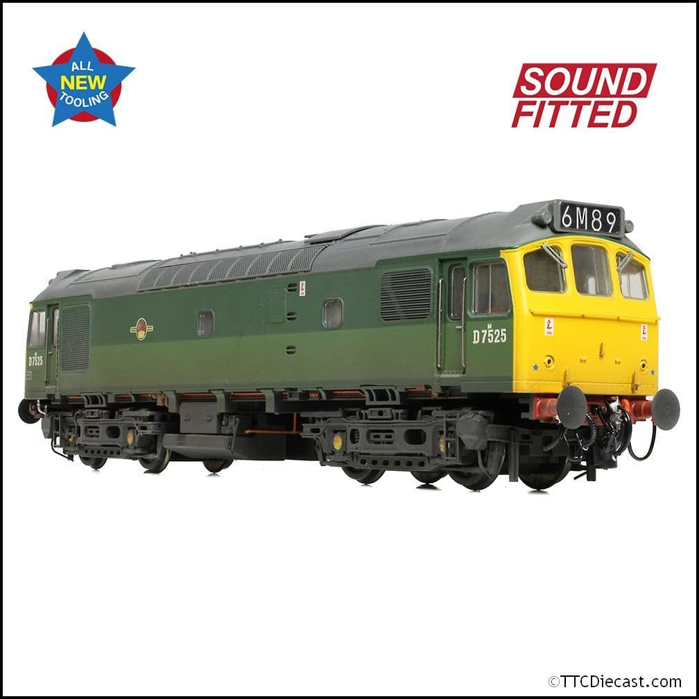 Bachmann 32-342SF Class 25/2 D7525 BR Two-Tone Green (FYE) [W], OO Gauge