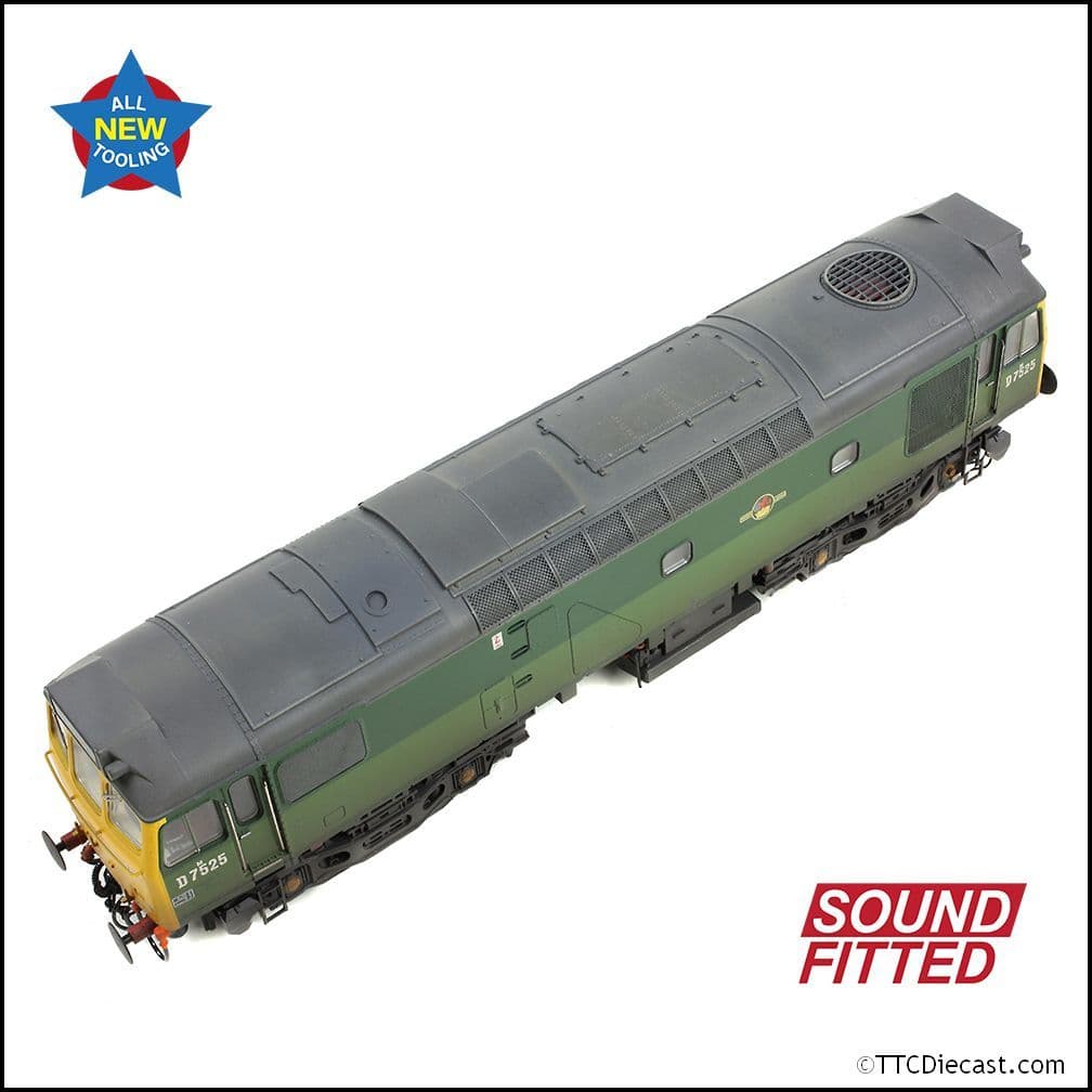 Bachmann 32-342SF Class 25/2 D7525 BR Two-Tone Green (FYE) [W], OO Gauge