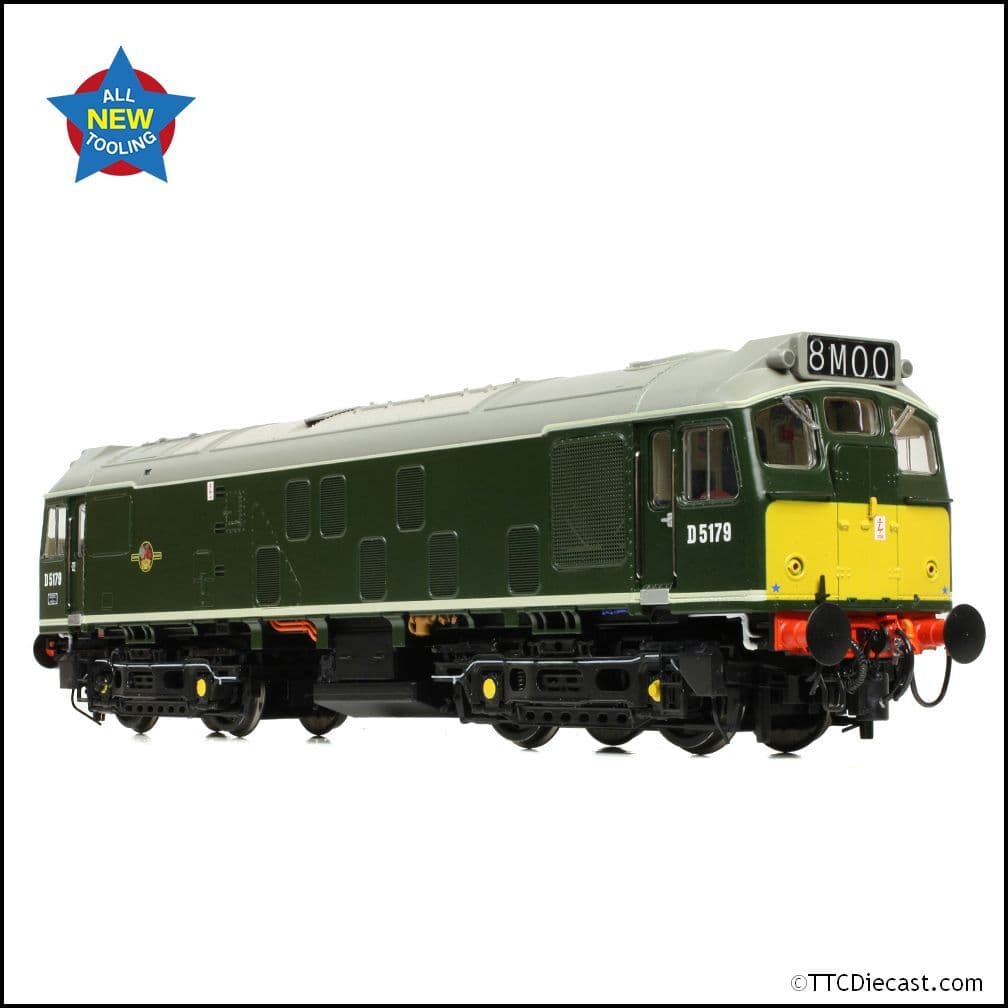 Bachmann 32-343A Class 25/1 D5179 BR Green (Small Yellow Panels), OO Gauge