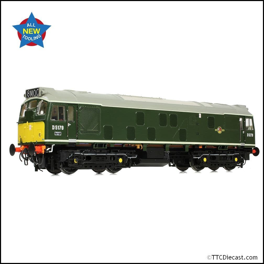 Bachmann 32-343A Class 25/1 D5179 BR Green (Small Yellow Panels), OO Gauge