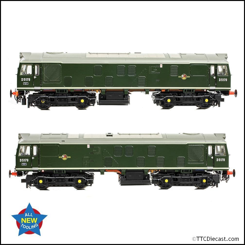 Bachmann 32-343A Class 25/1 D5179 BR Green (Small Yellow Panels), OO Gauge