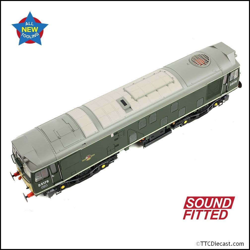 Bachmann 32-343ASF Class 25/1 D5179 BR Green (Small Yellow Panels), OO Gauge