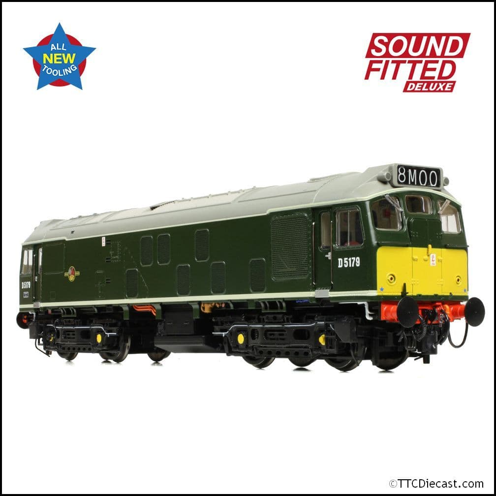 Bachmann 32-343ASFX Class 25/1 D5179 BR Green (Small Yellow Panels), OO Gauge