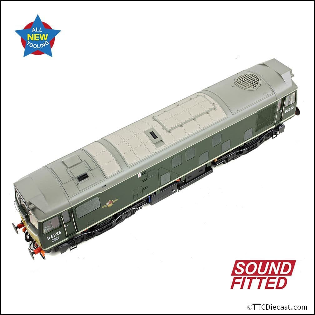Bachmann 32-343SF Class 25/1 D5225 BR Green (Small Yellow Panels), OO Gauge