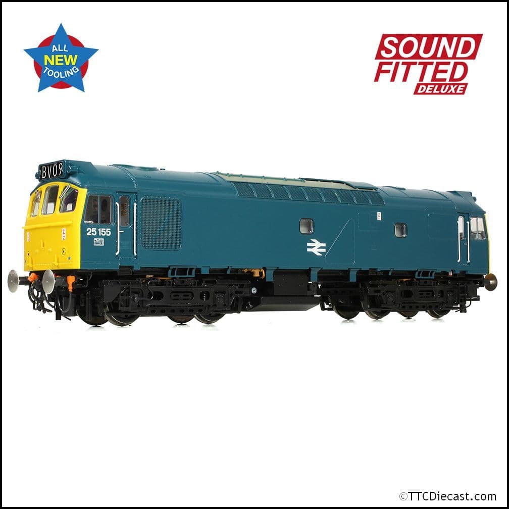 Bachmann 32-345SFX Class 25/2 25155 BR Blue, OO Gauge