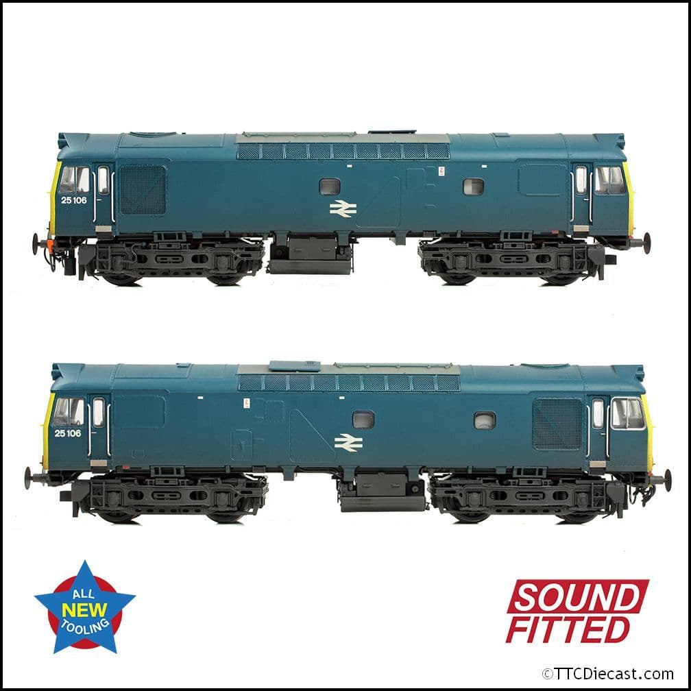 Bachmann 32-346SF Class 25/2 25106 BR Blue [W], OO Gauge