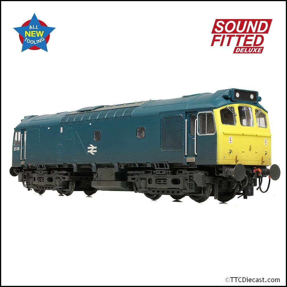 Bachmann 32-346SFX Class 25/2 25106 BR Blue [W], OO Gauge