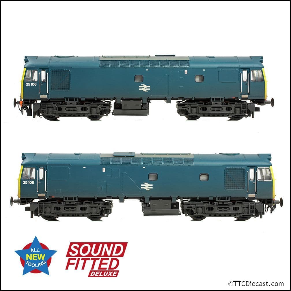 Bachmann 32-346SFX Class 25/2 25106 BR Blue [W], OO Gauge