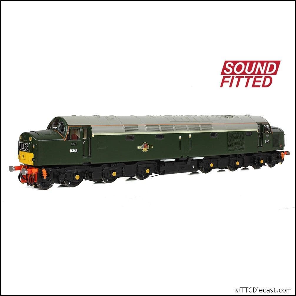 Bachmann 32-491SF Class 40 Centre Headcode D345 BR Green (Small Yellow Panels), OO Gauge