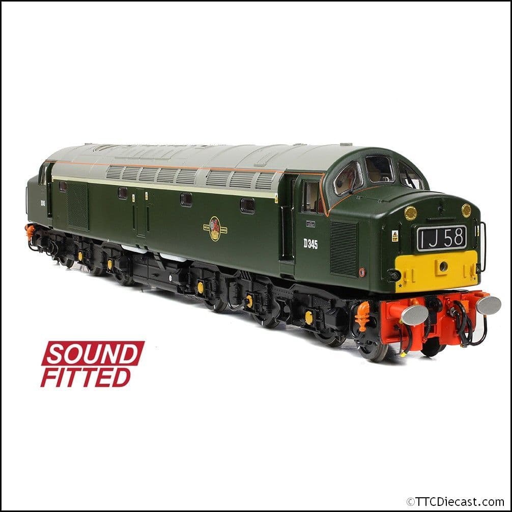 Bachmann 32-491SF Class 40 Centre Headcode D345 BR Green (Small Yellow Panels), OO Gauge