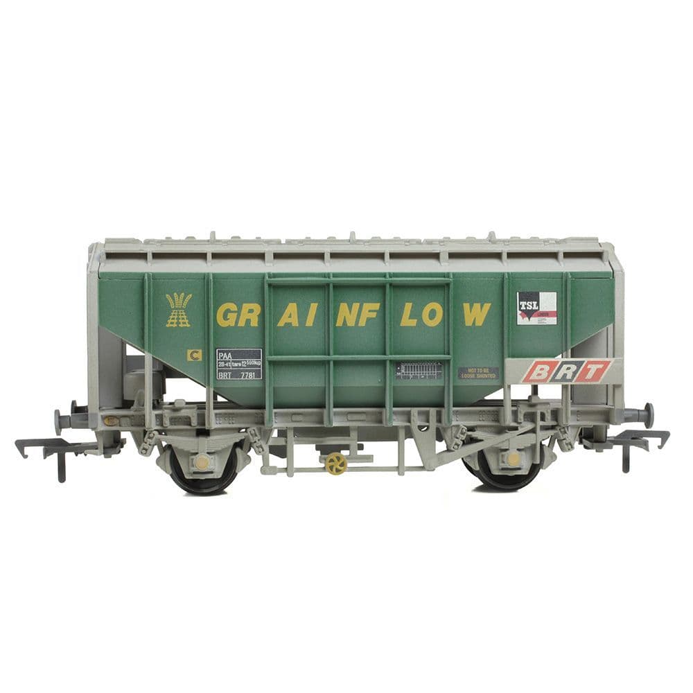Bachmann 33-132B 35 Ton PAA Bulk Grain Wagon 'Grainflow' Green & Grey, Wthrd OO Gauge *PRE ORDER £31.46*