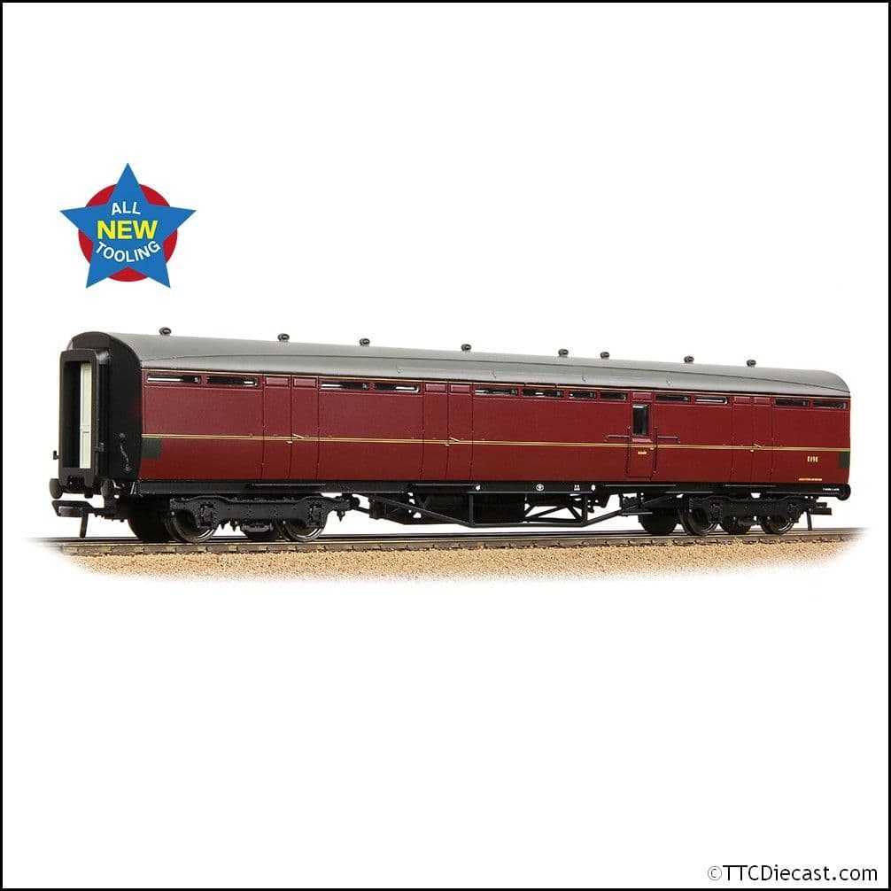 Bachmann 34-362A LNER Thompson Full Brake BR Maroon, OO Gauge