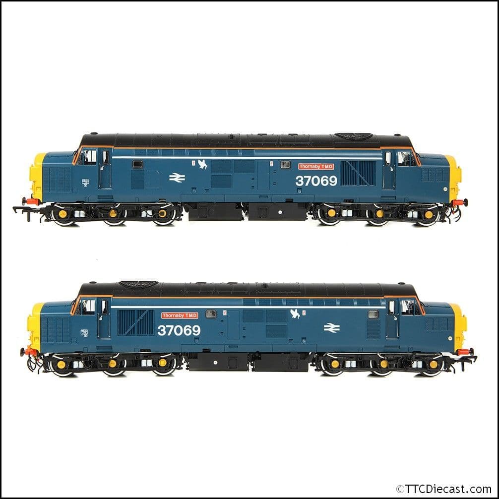 Bachmann 35-312 Class 37/0 Split H/Code 37069 Thornaby TMD Blue (White Stripe), OO Gauge