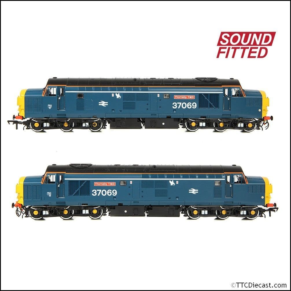 Bachmann 35-312SF Class 37/0 Split H/Code 37069 'Thornaby TMD Blue (White Stripe), OO Gauge *LAST FEW*