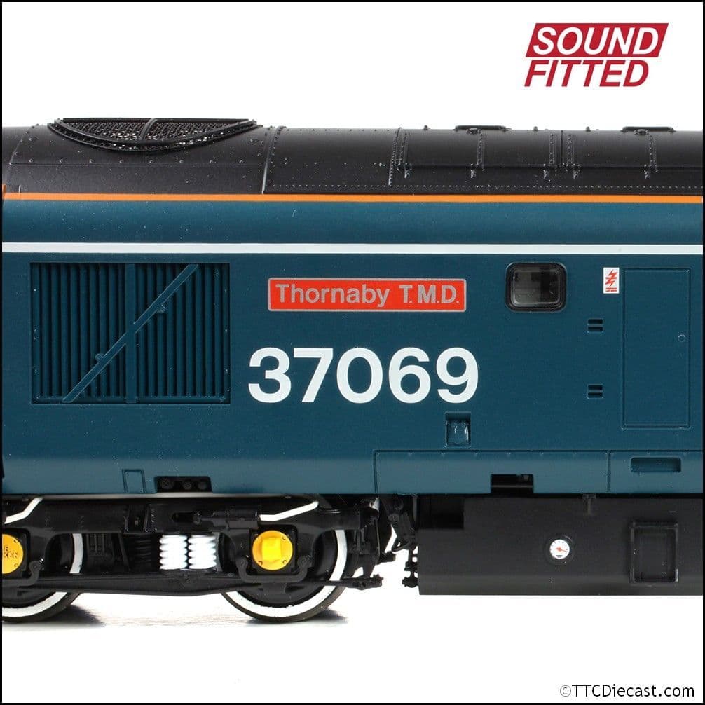 Bachmann 35-312SF Class 37/0 Split H/Code 37069 'Thornaby TMD Blue (White Stripe), OO Gauge *LAST FEW*