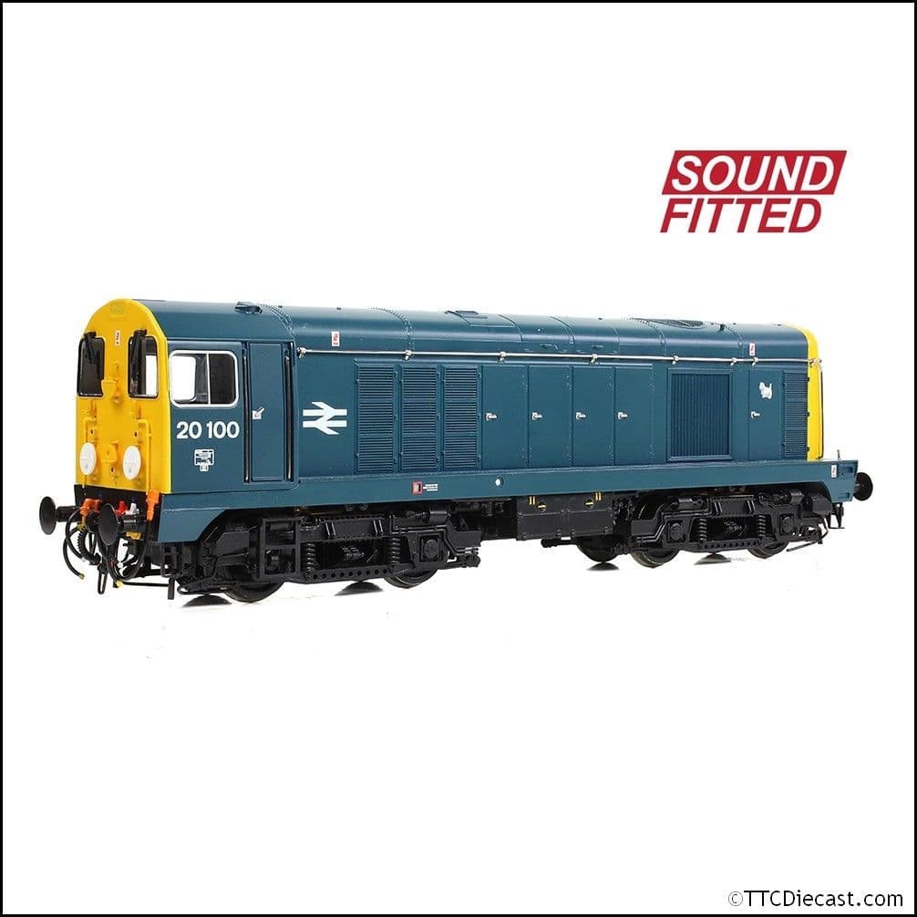 Bachmann 35-356RJSF Class 20/0 Disc Headcode 20100 BR Blue (ED) SOUND FITTED, OO Gauge *LAST FEW*