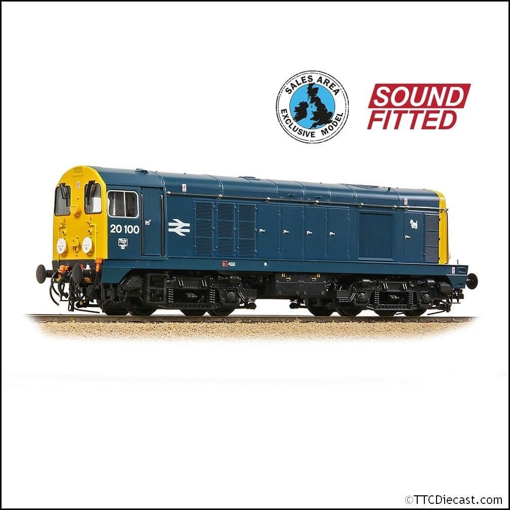 Bachmann 35-356RJSF Class 20/0 Disc Headcode 20100 BR Blue (ED) SOUND FITTED, OO Gauge *LAST FEW*