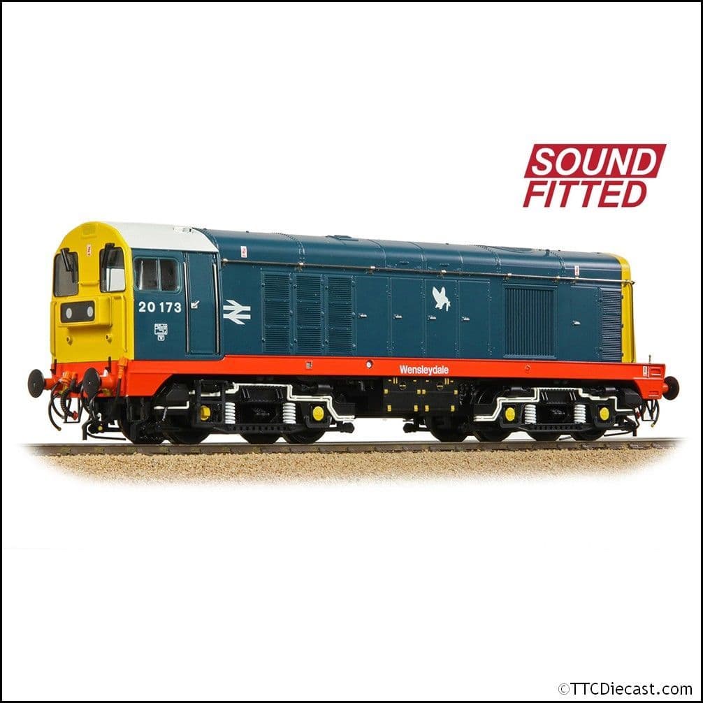 Bachmann 35-358SF Class 20 Headcode Box 20173 'Wensleydale' BR Blue (Red Solebar), OO Gauge
