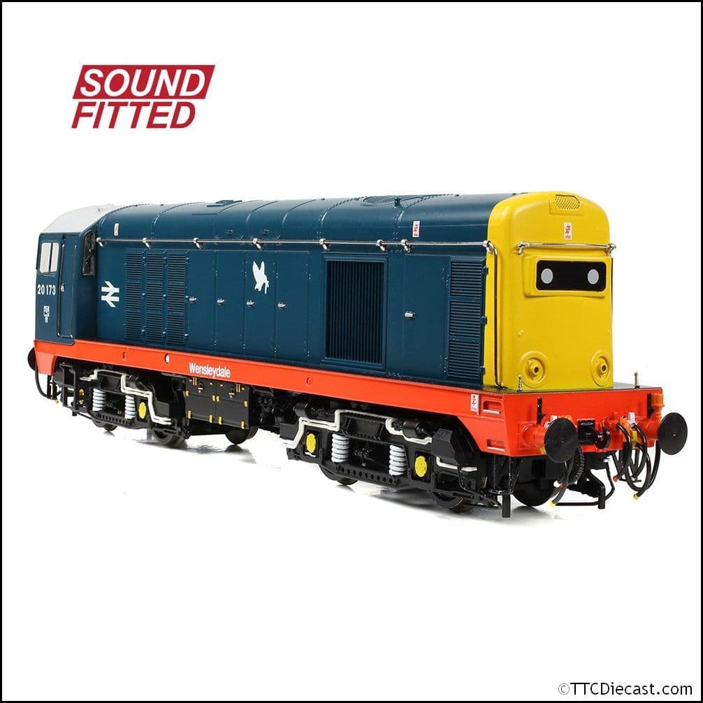 Bachmann 35-358SF Class 20 Headcode Box 20173 'Wensleydale' BR Blue (Red Solebar), OO Gauge