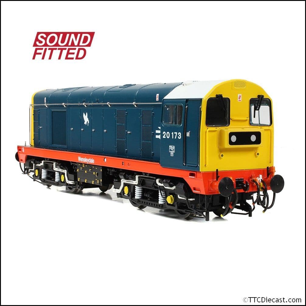 Bachmann 35-358SF Class 20 Headcode Box 20173 'Wensleydale' BR Blue (Red Solebar), OO Gauge