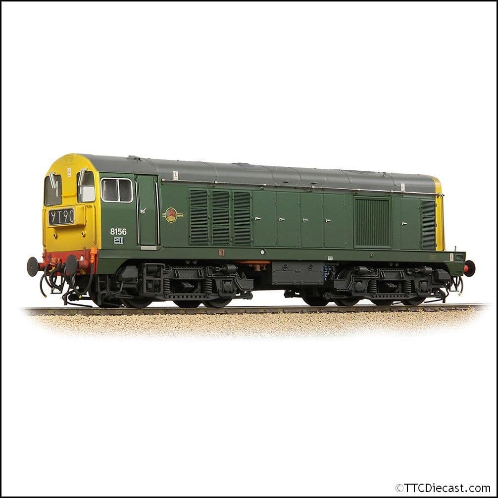 Bachmann 35-360 Class 20/0 Headcode Box 8156 BR Green (Full Yellow Ends) Weathered, OO Gauge