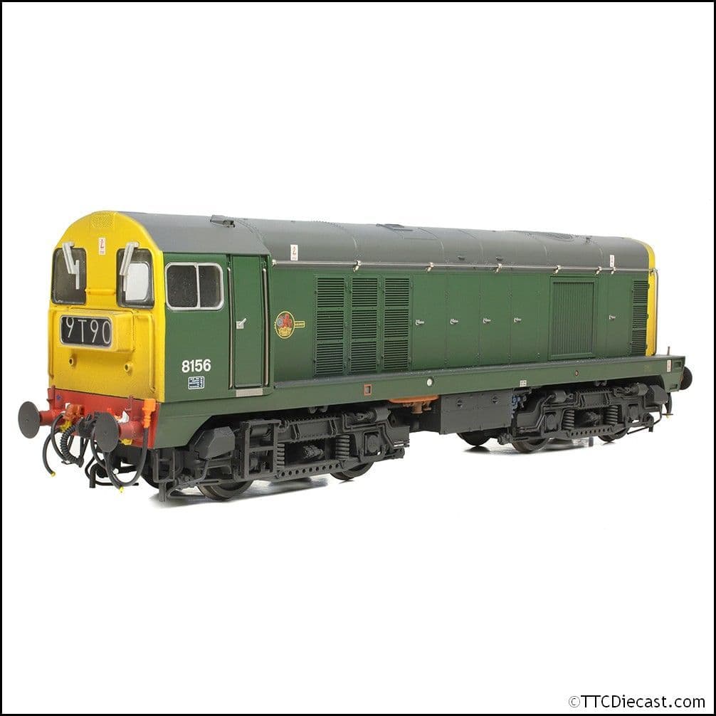 Bachmann 35-360 Class 20/0 Headcode Box 8156 BR Green (Full Yellow Ends) Weathered, OO Gauge