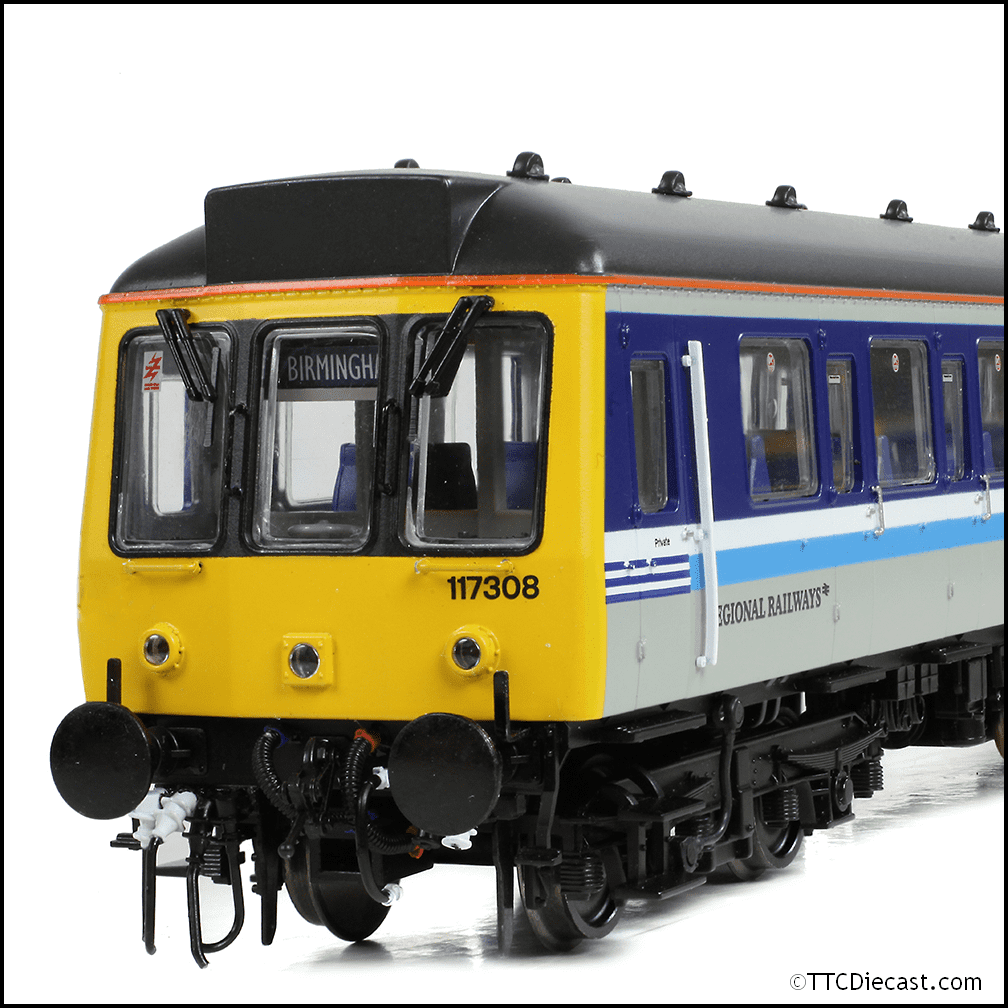 Bachmann 35-505 Class 117 3-Car DMU 117308 BR Regional Railways, OO Gauge