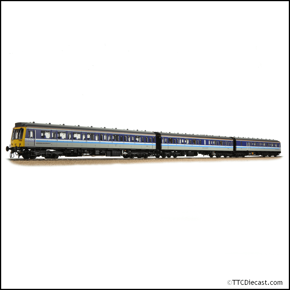 Bachmann 35-505 Class 117 3-Car DMU 117308 BR Regional Railways, OO Gauge