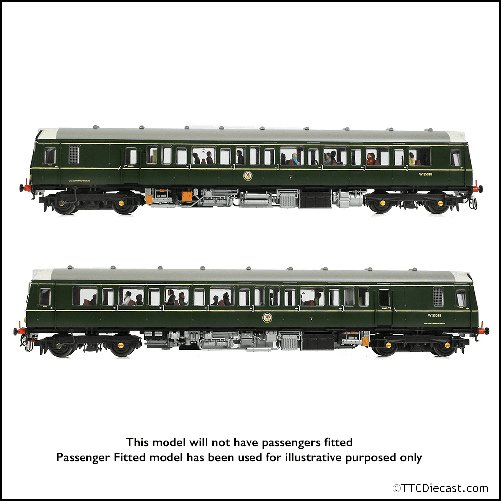 Bachmann 35-528 Class 121 Single-Car DMU W55028 BR Green (SYP), OO Gauge