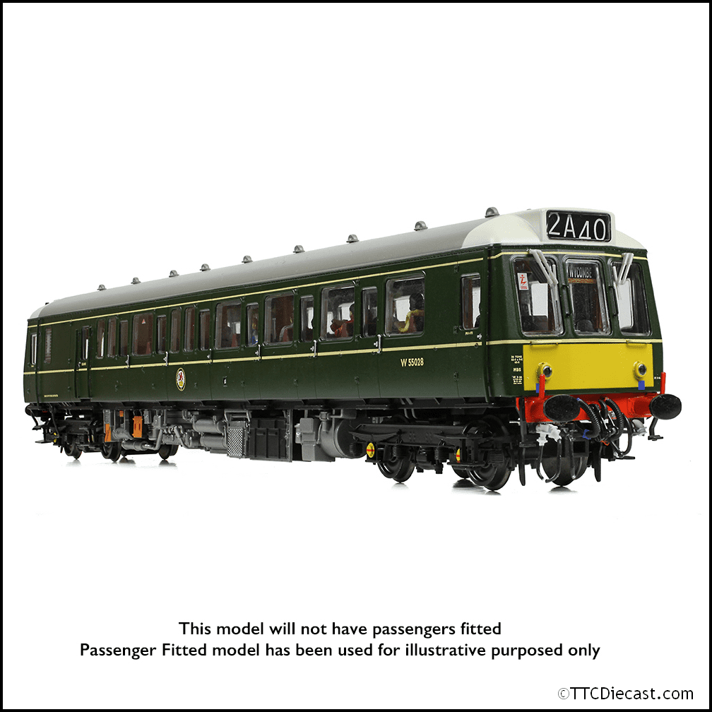 Bachmann 35-528 Class 121 Single-Car DMU W55028 BR Green (SYP), OO Gauge
