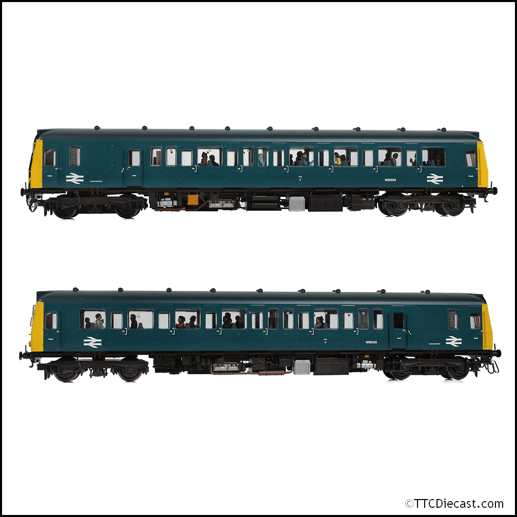 Bachmann 35-529 Class 121 Single-Car DMU W55033 BR Blue, OO Gauge