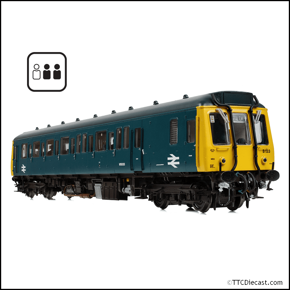 Bachmann 35-529PF Class 121 Single-Car DMU W55033 BR Blue [PF], OO Gauge