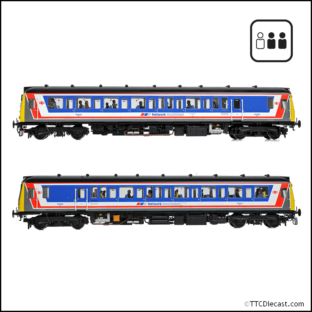 Bachmann 35-530PF Class 121 Single-Car DMU 55022 BR Network SouthEast [PF], OO Gauge