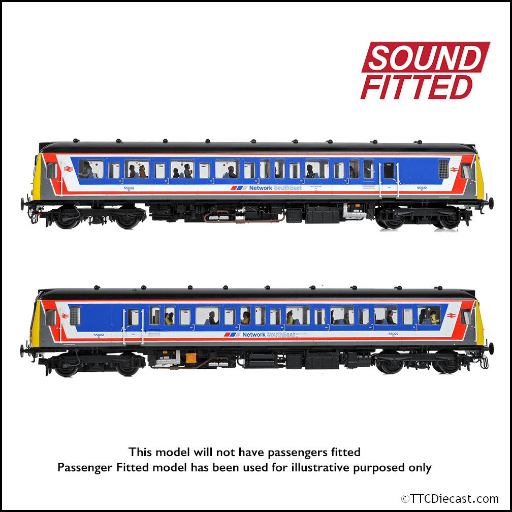Bachmann 35-530SF Class 121 Single-Car DMU 55022 BR Network SouthEast, OO Gauge