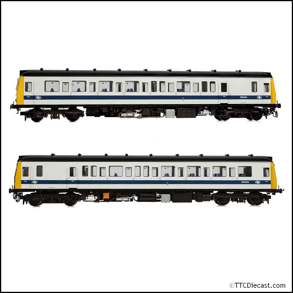 Bachmann 35-531 Class 121 Single-Car DMU W55034 BR White & Blue, OO Gauge