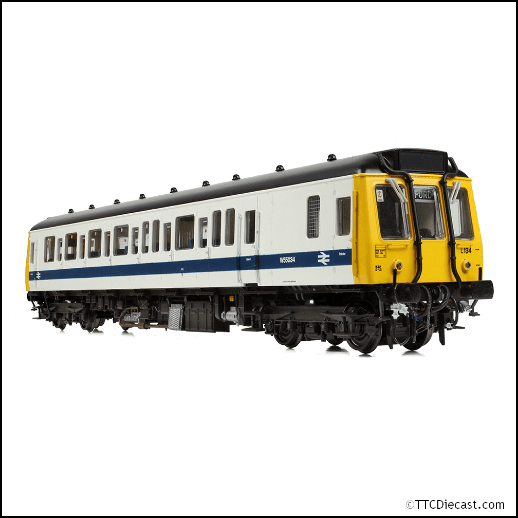 Bachmann 35-531 Class 121 Single-Car DMU W55034 BR White & Blue, OO Gauge