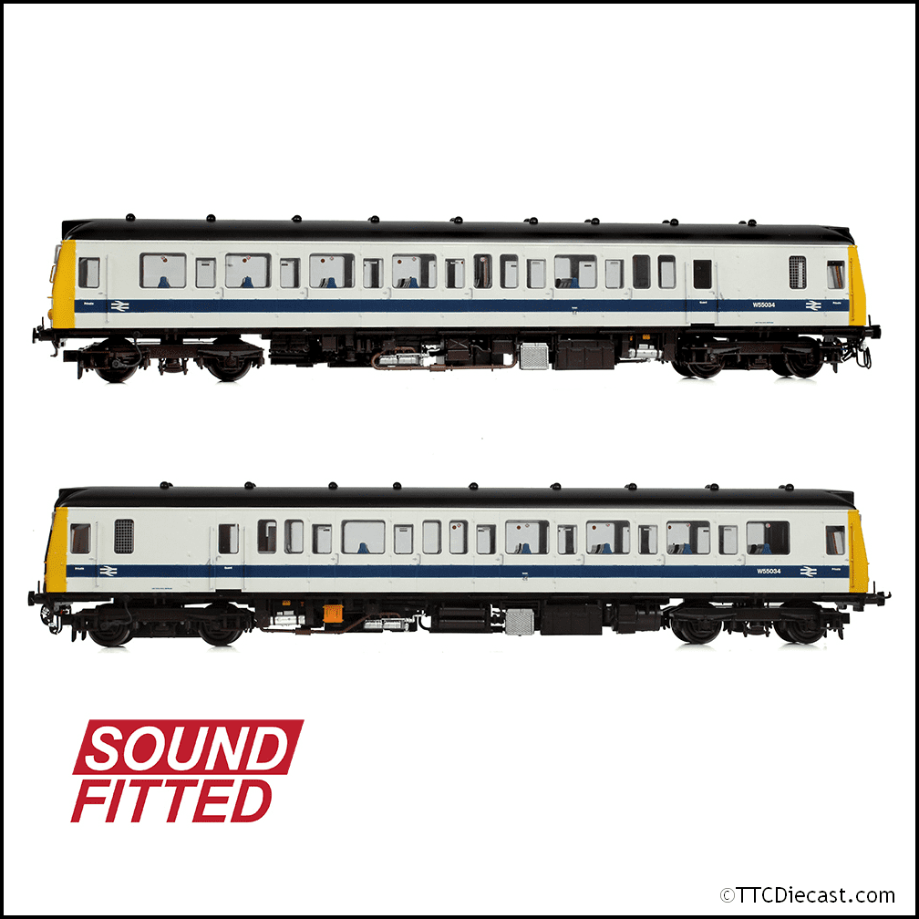 Bachmann 35-531SF Class 121 Single-Car DMU W55034 BR White & Blue, OO Gauge