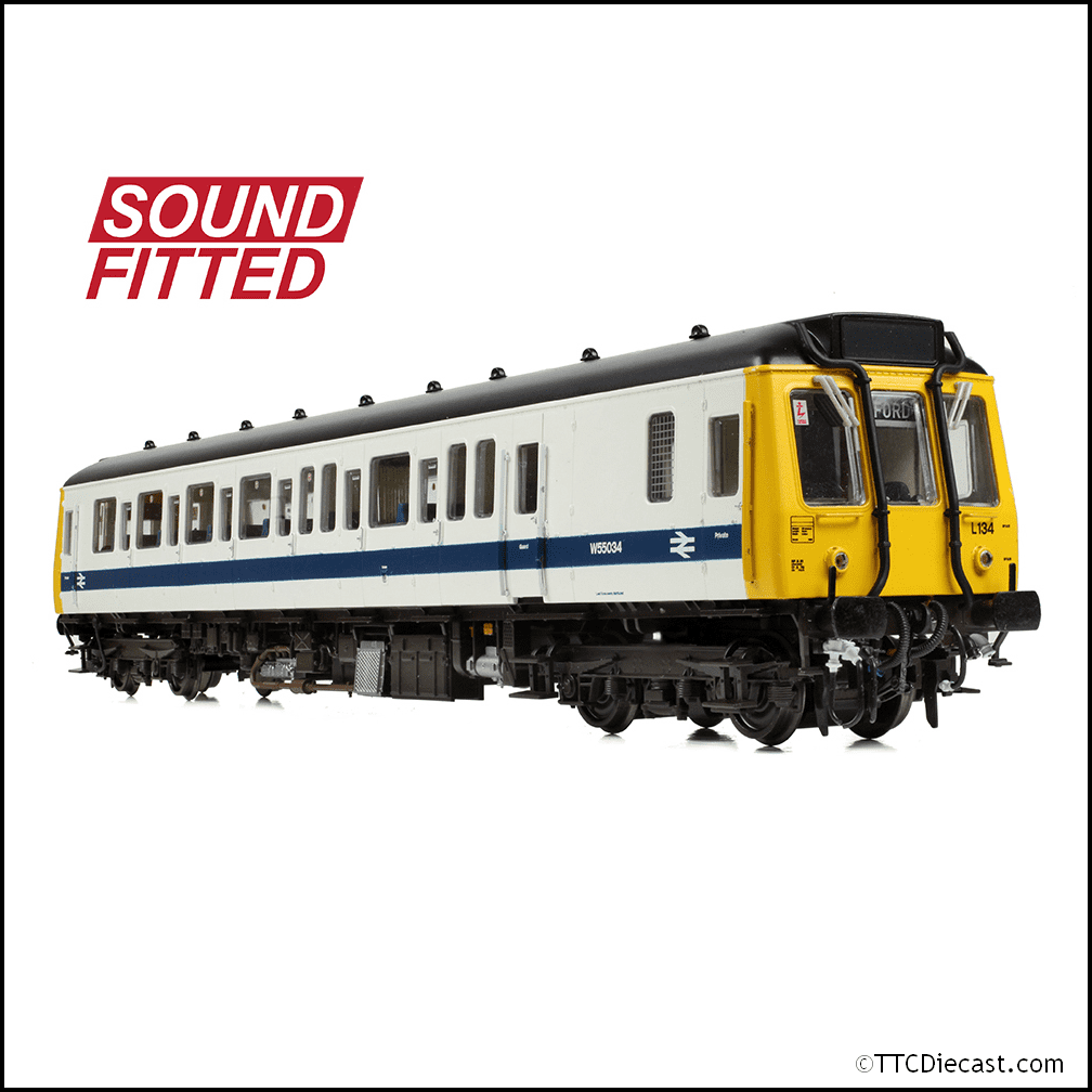 Bachmann 35-531SF Class 121 Single-Car DMU W55034 BR White & Blue, OO Gauge