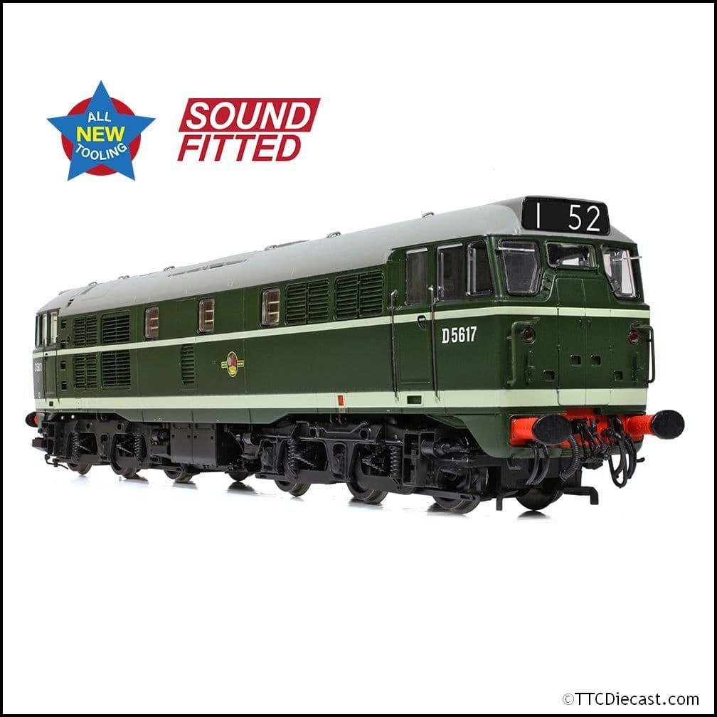 Bachmann 35-801ASF Class 30 D5617 BR Green (Late Crest), OO Gauge