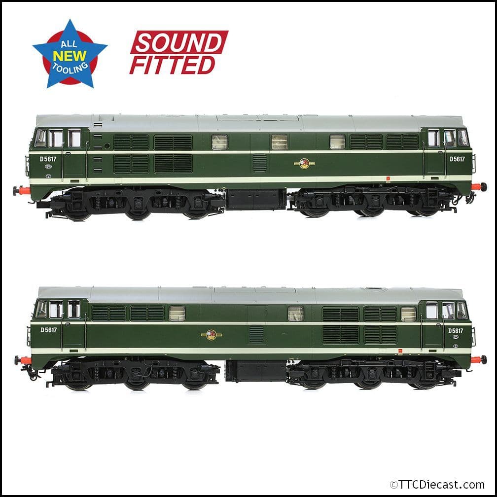 Bachmann 35-801ASF Class 30 D5617 BR Green (Late Crest), OO Gauge