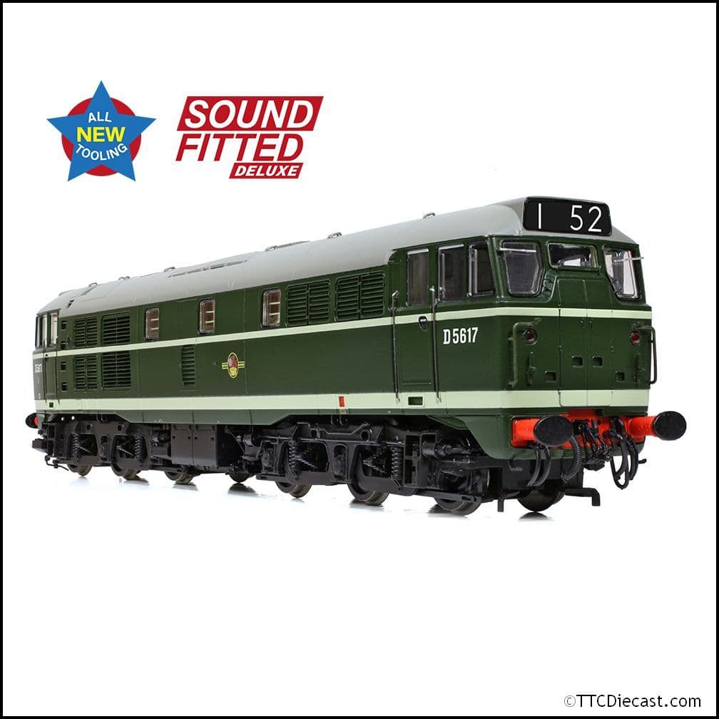 Bachmann 35-801ASFX Class 30 D5617 BR Green (Late Crest), OO Gauge