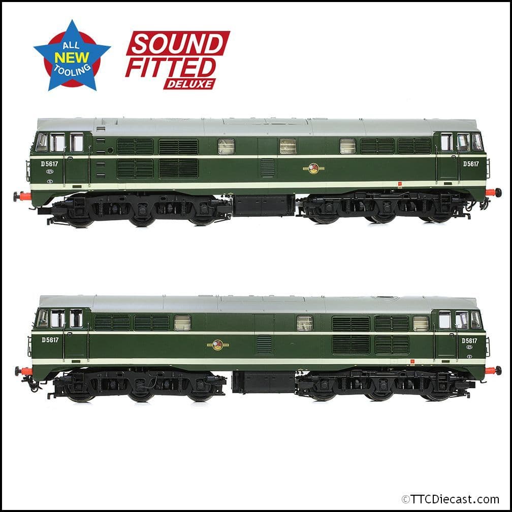 Bachmann 35-801ASFX Class 30 D5617 BR Green (Late Crest), OO Gauge