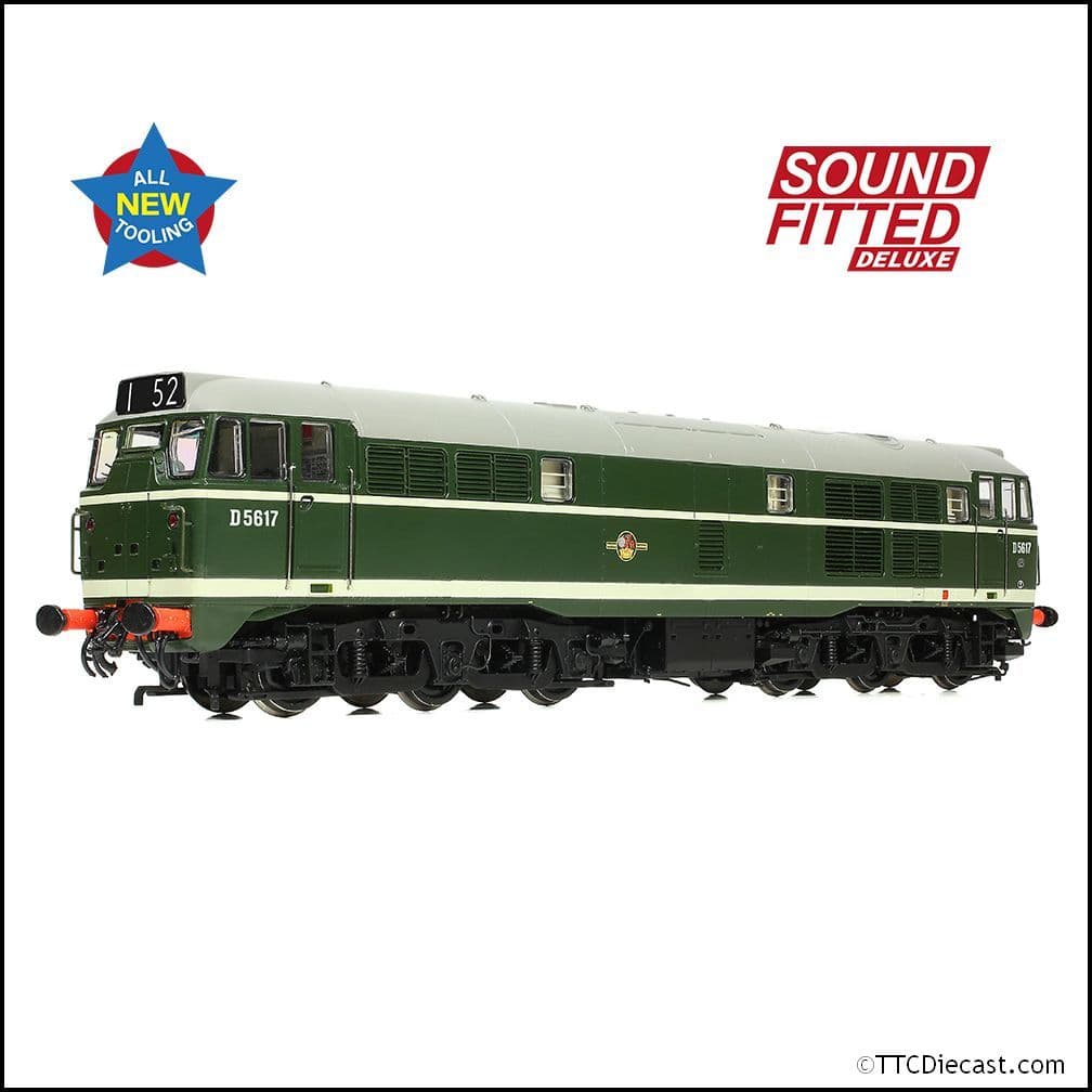 Bachmann 35-801ASFX Class 30 D5617 BR Green (Late Crest), OO Gauge