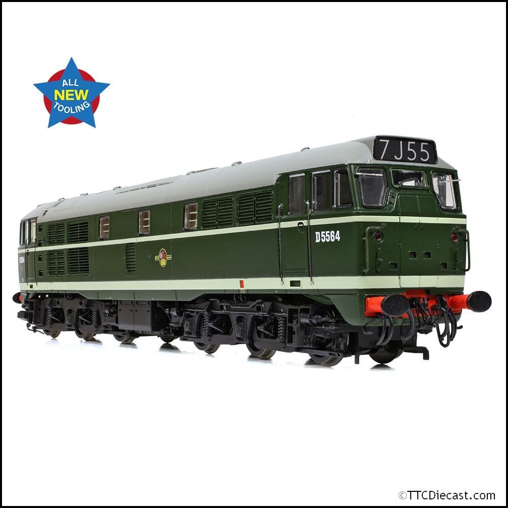Bachmann 35-801SF Class 30 D5564 BR Green (Late Crest), OO Gauge
