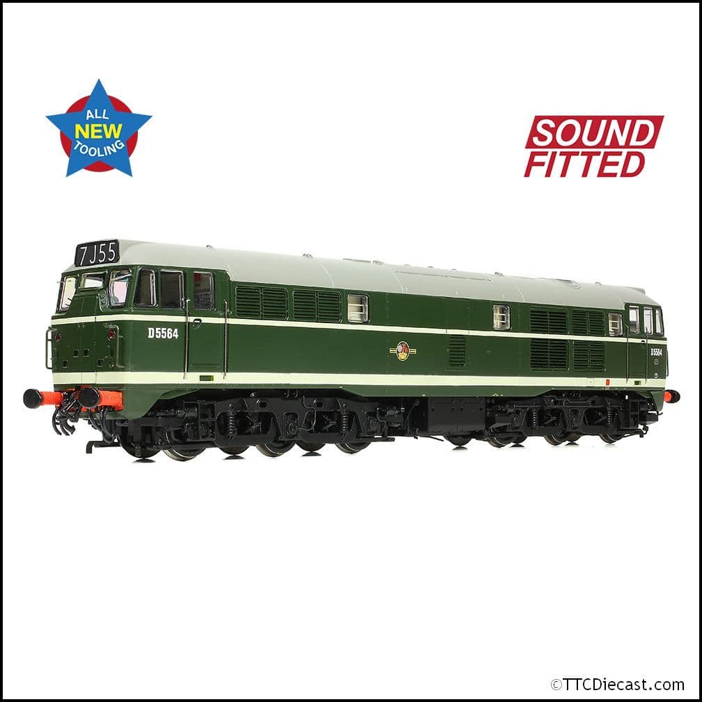 Bachmann 35-801SF Class 30 D5564 BR Green (Late Crest), OO Gauge